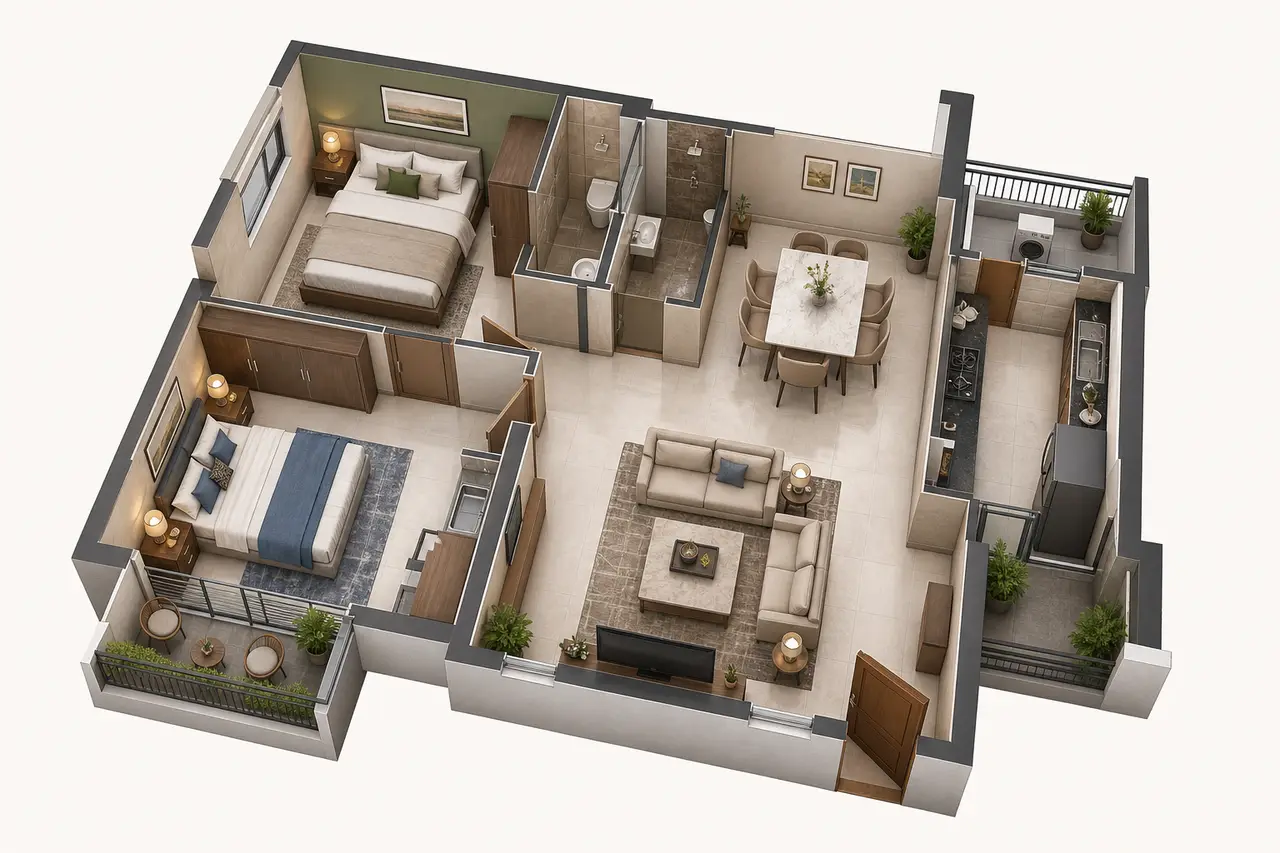 My Home Hoskote 2 BHK floor plan image