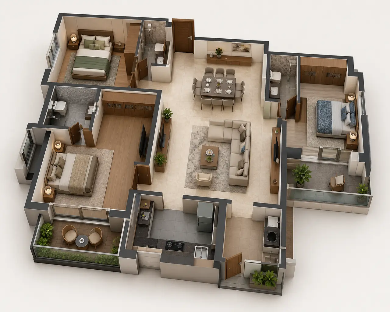 My Home Hoskote 3 BHK floor plan image