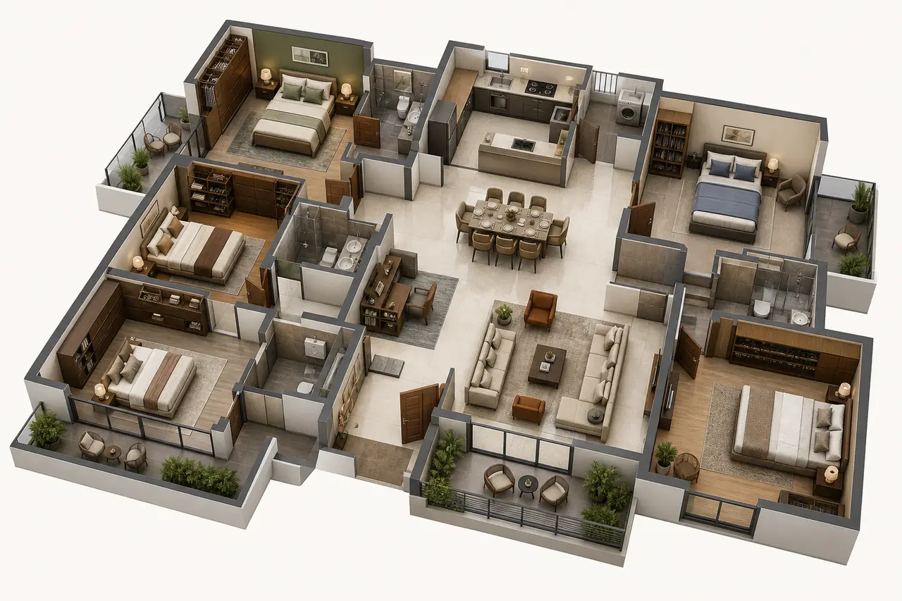 My Home Hoskote 4 BHK floor plan image